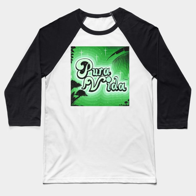 Pura Vida Baseball T-Shirt by andresindio